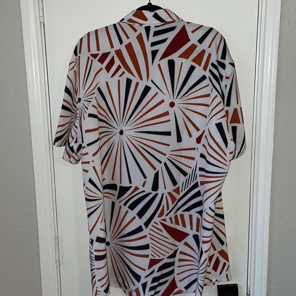 Men’s Shein Button Up Short Sleeve Shirt (Retroprint) Size XL - Picture 2 of 4